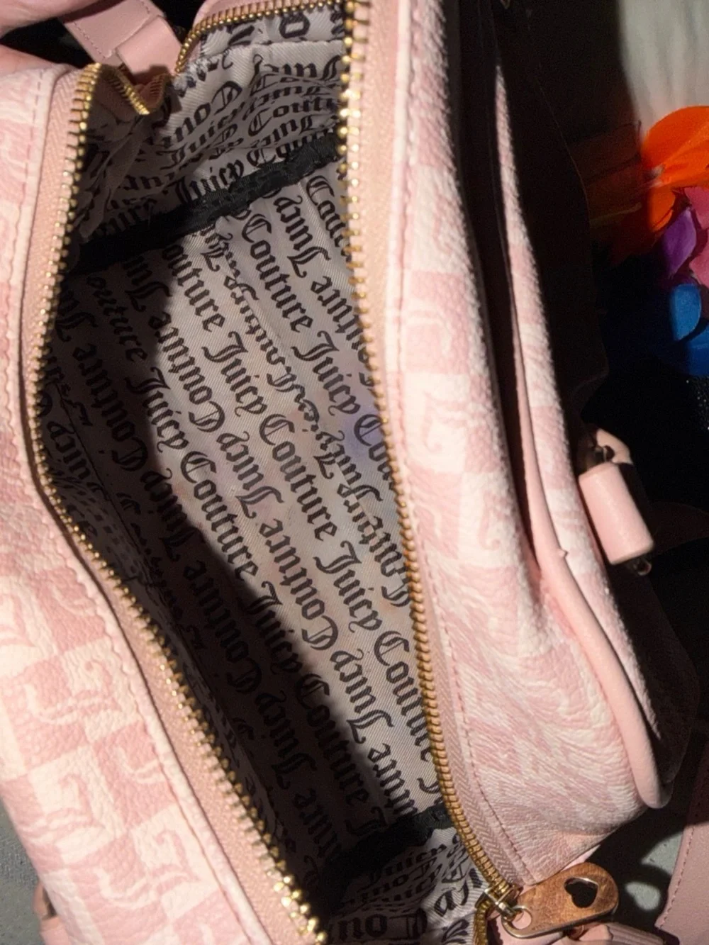 Juicy Couture Light Pink Monogram Satchel